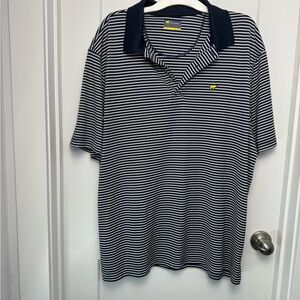 Jack Nicklaus Men's Golf Polo Shirt Short Sleeve Blue White Striped XXL Athletic